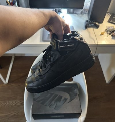 Comme Des Gar Ons Air Force 1 Mid Triple Black