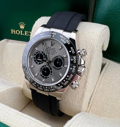 Rolex Daytona Ghost White Gold Oysterflex