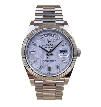 Rolex Day-date 40 Meteorite Diamond 18k White Gold 228239 - Ats-w008128