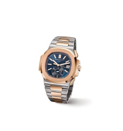 Patek Philippe Nautilus Blue Dial With 2 Tones Rose Gold And Stainless Steel