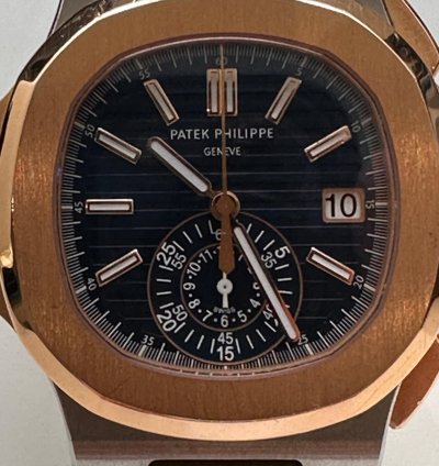 Patek Philippe Nautilus Blue Dial With 2 Tones Rose Gold And Stainless Steel