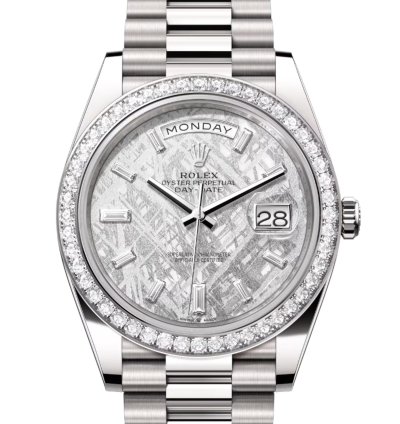 Rolex Day-date 40 Meteorite Set With Diamonds 228349rbr Unworn Full Set