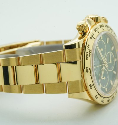 Rolex Daytona Green Dial 116508 Oyster Perpetual Cosmograph Yellow Gold 18k 40mm 2020 Nos