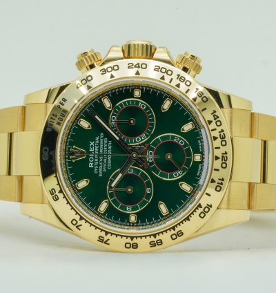 Rolex Daytona Green Dial 116508 Oyster Perpetual Cosmograph Yellow Gold 18k 40mm 2020 Nos