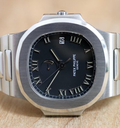 Patek Philippe Nautilus Charge Reserve - Black Roman Dial - Full Set - 3710 Year 2001