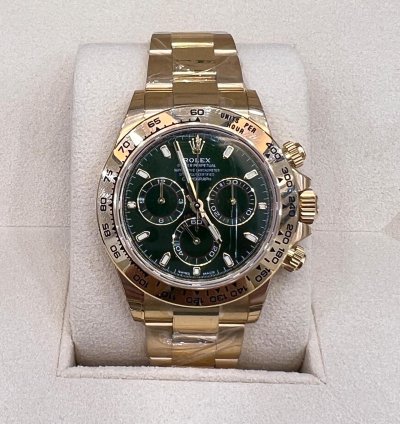 Rolex Daytona Green Dial Yellow Gold Discontinued