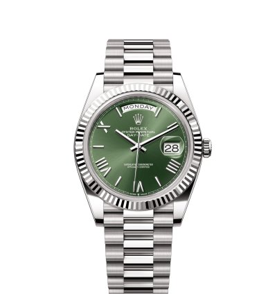 Rolex Day-date 40 Mm 228239 President Fluted Green Dial Unworn Complete 2023