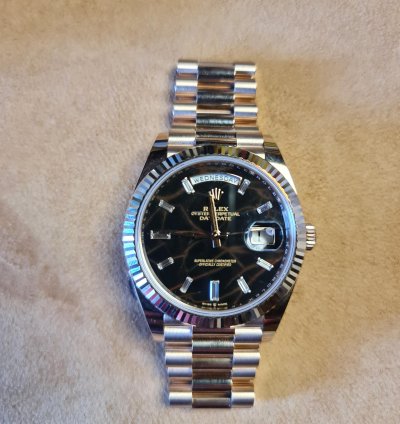 Rolex Day-date 40 Mm Rose Gold Eisenkiesel Dial