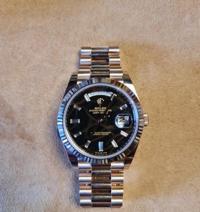 Rolex Day-date 40 Mm Rose Gold Eisenkiesel Dial