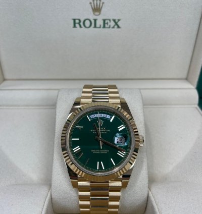 Rolex Day-date 40 Money Green Dial 2023 Unworn