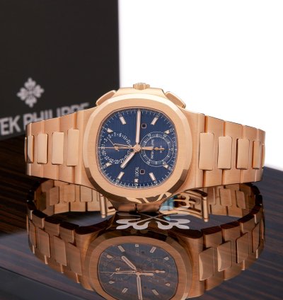 Patek Philippe Nautilus Chronograph 18k Rose Gold 5990 1r-001 - Ats-w007897