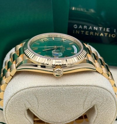 Rolex Day-date 40 Money Green Dial Unworn Full Set