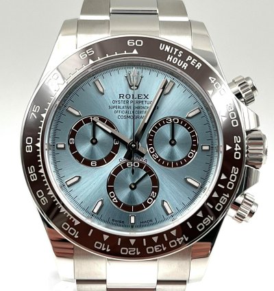 Rolex Daytona Ice Blue Dial Platinum Bracelet Open Caseback 126506 Unworn 2024