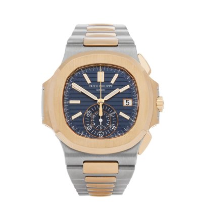 Patek Philippe Nautilus Chronograph 18k Rose Gold Stainless Steel 5980 1ar-001 - Ats-w007797