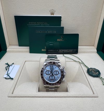 Rolex Daytona Ice Blue Diamond Baguette Dial Unworn