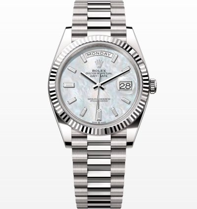 Rolex Day-date 40 Mother Of Pearl Diamond Dial Unworn