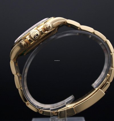 Rolex Daytona In Stock New Full Stickers Daytona Yellow Gold Green Dial Personal Delivery