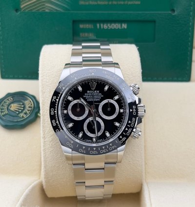 Rolex Daytona In Stock Unworn 2023 Daytona Black Dial 116500ln Oyster Bracelet