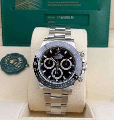 Rolex Daytona In Stock Unworn 2023 Daytona Black Dial 116500ln Oyster Bracelet