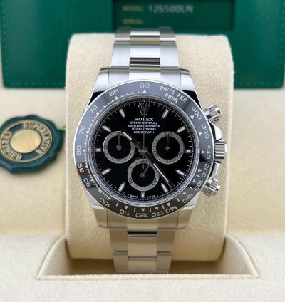 Rolex Daytona In Stock Unworn 2024 Daytona Black Dial 126500ln Oyster Bracelet