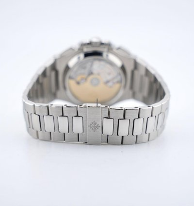 Patek Philippe Nautilus Chronograph Black Dial With White Gold Indexes - With Extract From The Archives