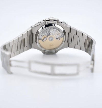 Patek Philippe Nautilus Chronograph Black Dial With White Gold Indexes - With Extract From The Archives