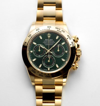 Rolex Daytona John Mayer - 2022 - New - 116508 - Yellow Gold Green