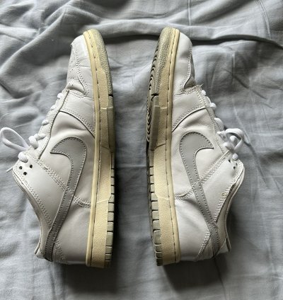 2002 Nike Dunk Low Pro Sb White Grey Patent Leather