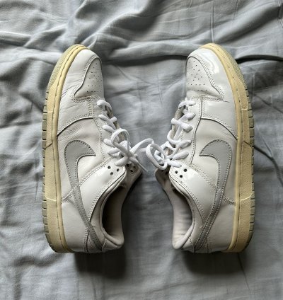 2002 Nike Dunk Low Pro Sb White Grey Patent Leather