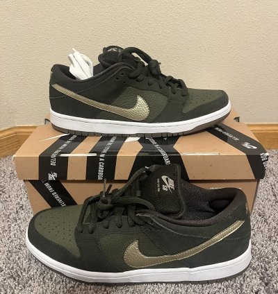 rare 600 Online Nike Sb Dunk Low Sequoia White Gum