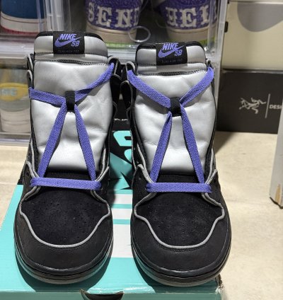 Deadstock- Nike Sb Dunk High Black Purple Box Size 11 5