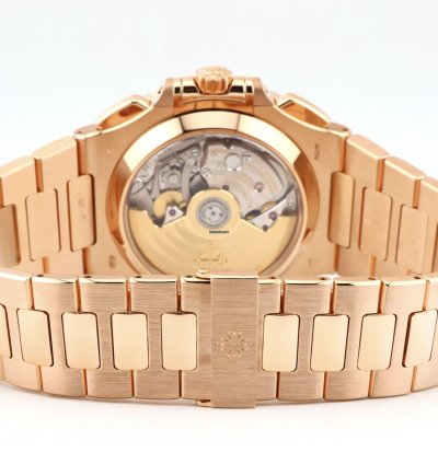 Patek Philippe Nautilus Chronograph In 18k Rose Gold - With Box And Papers