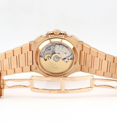 Patek Philippe Nautilus Chronograph In 18k Rose Gold - With Box And Papers