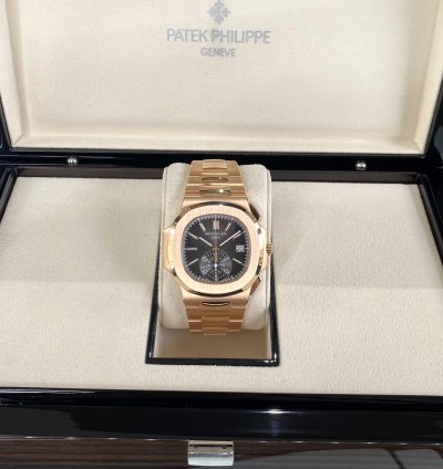 Patek Philippe Nautilus Chronograph Rose Gold 2020 Full Set