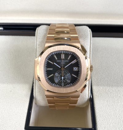 Patek Philippe Nautilus Chronograph Rose Gold 2020 Full Set