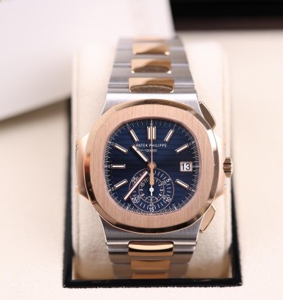 Patek Philippe Nautilus Chronograph Stahl Ros Gold - 2021 - Deu - Zustand Sehr Gut - Fullset