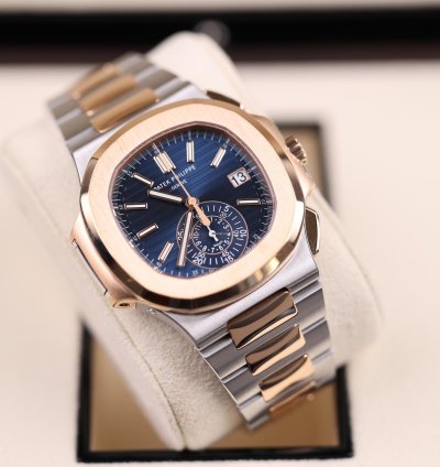 Patek Philippe Nautilus Chronograph Stahl Ros Gold - 2021 - Deu - Zustand Sehr Gut - Fullset