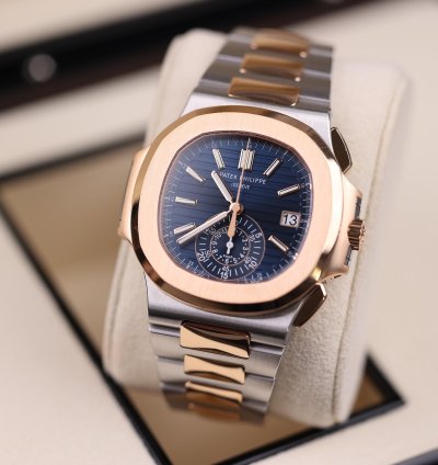 Patek Philippe Nautilus Chronograph Stahl Ros Gold - 2021 - Deu - Zustand Sehr Gut - Fullset