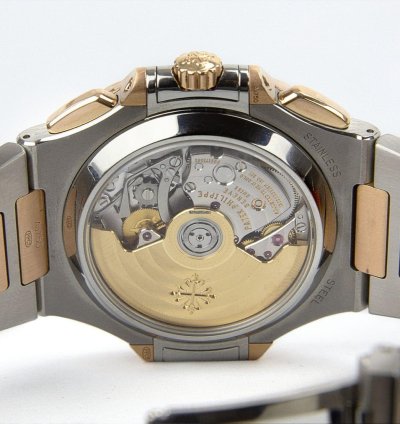 Patek Philippe Nautilus Chronograph Stainless Steel 18kt Rose Gold 5980-1ar
