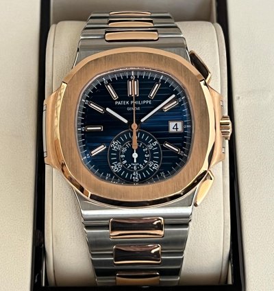 Patek Philippe Nautilus Chronograph Steel Rose Gold 5980 1ar-001