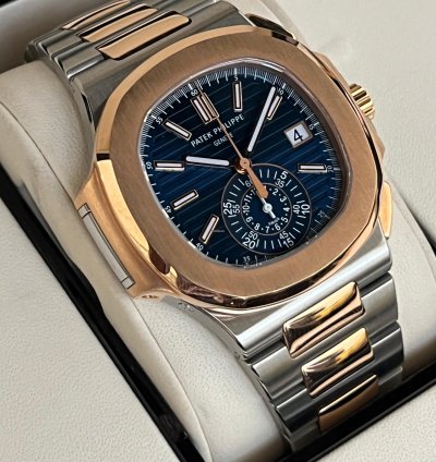Patek Philippe Nautilus Chronograph Steel Rose Gold 5980 1ar-001