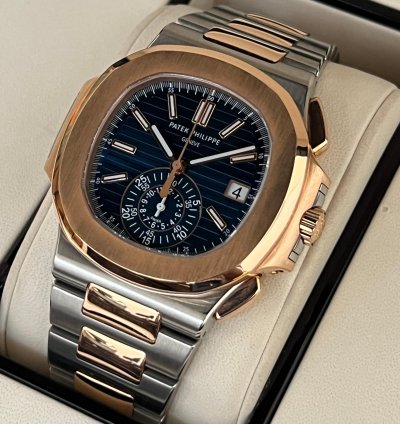Patek Philippe Nautilus Chronograph Steel Rose Gold 5980 1ar-001