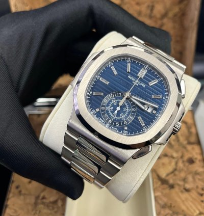 Patek Philippe Nautilus Chronograph White Gold Blue Dial 44mm 5976 1g-001