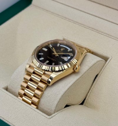 Rolex Day-date 40 New 2024 Day-date 40mm 228238 Presidential Black Diamond Baguette Dial