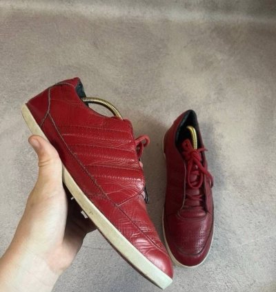 -3 Yohji Yamamoto Adidas Red Low Top Sneakers