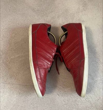 -3 Yohji Yamamoto Adidas Red Low Top Sneakers