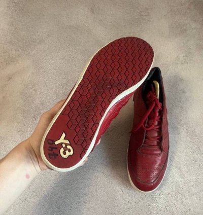 -3 Yohji Yamamoto Adidas Red Low Top Sneakers