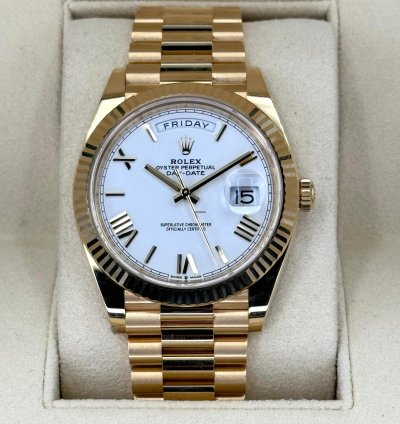 Rolex Day-date 40 New 2024 Day-date 40mm 228238 Presidential White Roman Numeral Dial