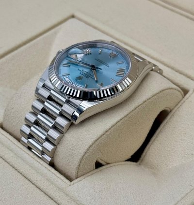 Rolex Day-date 40 New 2024 Day-date Platinum 40mm 228236 Ice-blue Roman Dial
