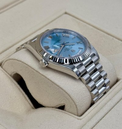 Rolex Day-date 40 New 2024 Day-date Platinum 40mm 228236 Ice-blue Roman Dial